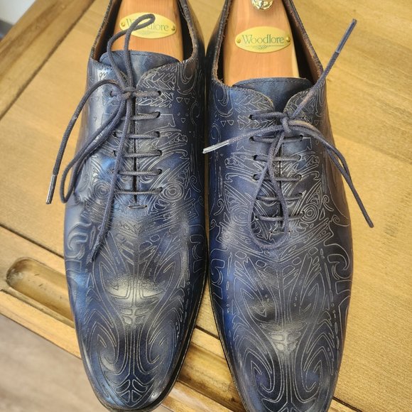 Royal Vivific Silouette Custom Goodyear welt Navy Balmoral lace up main image 4